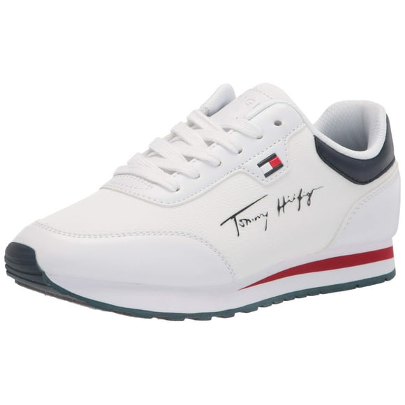 Zapatos Tommy Hilfiger con cordones blanco/blanco/azul marino talla 7M para hombre