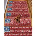 thumbnail image 2 of Independence Day Stair Treads Non Slip for Steps Patriotic Blue Red Flowers U.S. Flag Style 15 Pcs Reusable Adhesive Stair Runner Mats for Dogs Elders Carpet Treads Rugs for Staircase 8x30 In, 2 of 7