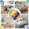 thumbnail image 4 of Colorful Tie Dye Pattern Square Tablecloth,Waterproof Square Table Cover,Wipeable Spillproof Washable Table Cover for Home Kitchen Party Decor 42"X42"(107x107cm), 4 of 6