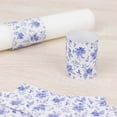 thumbnail image 6 of Efavormart 50 Pack White Blue Paper Napkin Rings with Chinoiserie Floral Print, Disposable Napkin Holders Bands - 1.5", 6 of 11