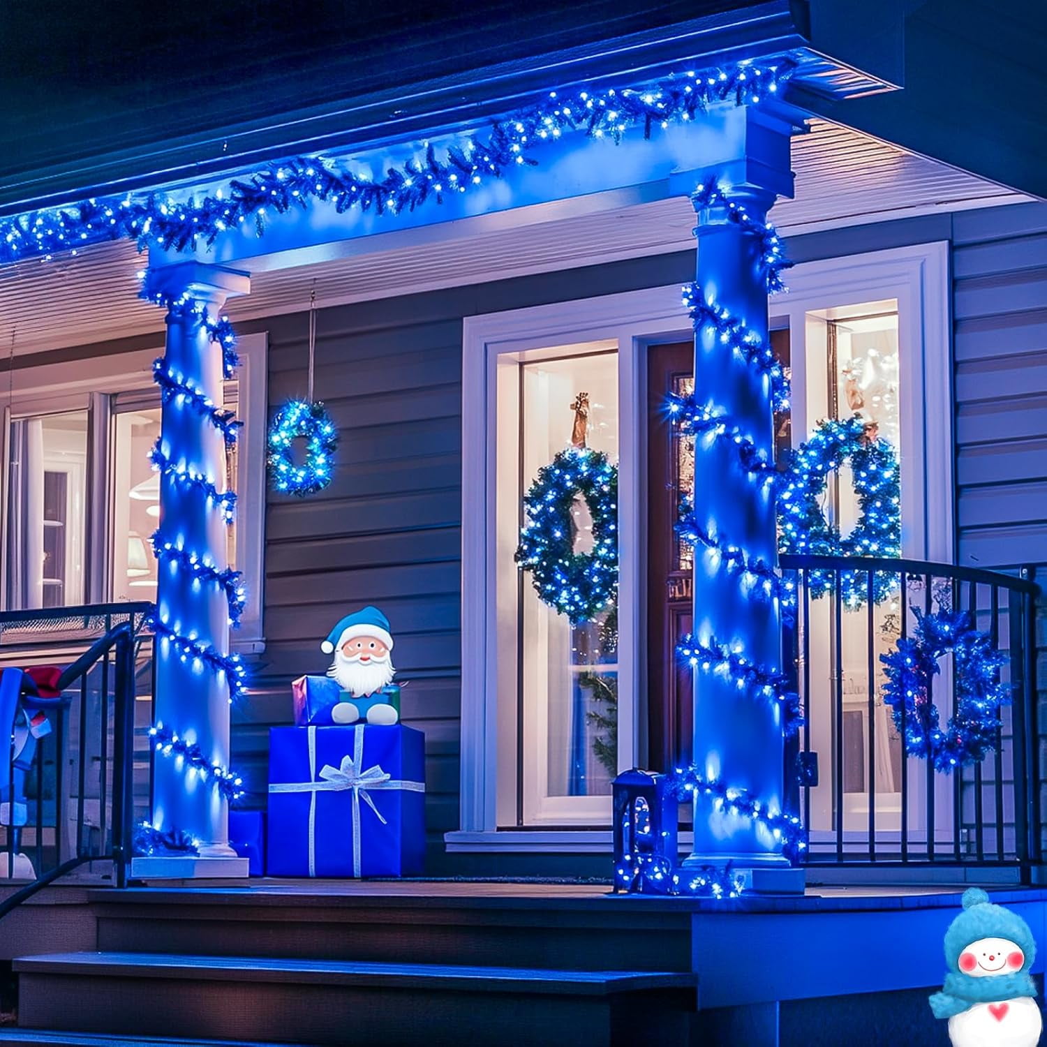 DONGPAI 328Ft 2000LEDs Extra Long Christmas String Light, 8 Lighting Modes Outdoor Waterproof Christmas Lights for Indoor Outdoor Wedding Party Home Garden Decoration, Blue