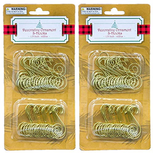 Regent Christmas Ornament Hooks (80 Count Total) Decorative S Hooks