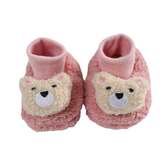 Michellecmm Kids Baby Winter Fleece Boots Newborn Sock Shoes with Cartoon Doll Warm Casual Walking Shoes for Toddler Infant