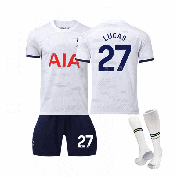 23/24 Tottenham Stadium Home Kids' Soccer Jersey Set with Socks