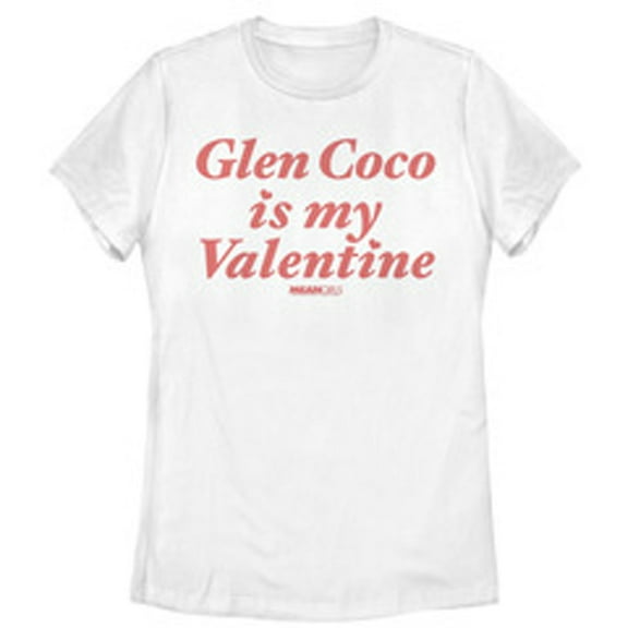 Women's Mean Girls Glen Coco Is My Valentine Graphic Tee White Medium