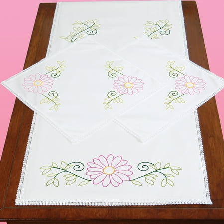 Stamped Dresser Scarf Amp Doilies Lace Edge Daisies Walmart Canada