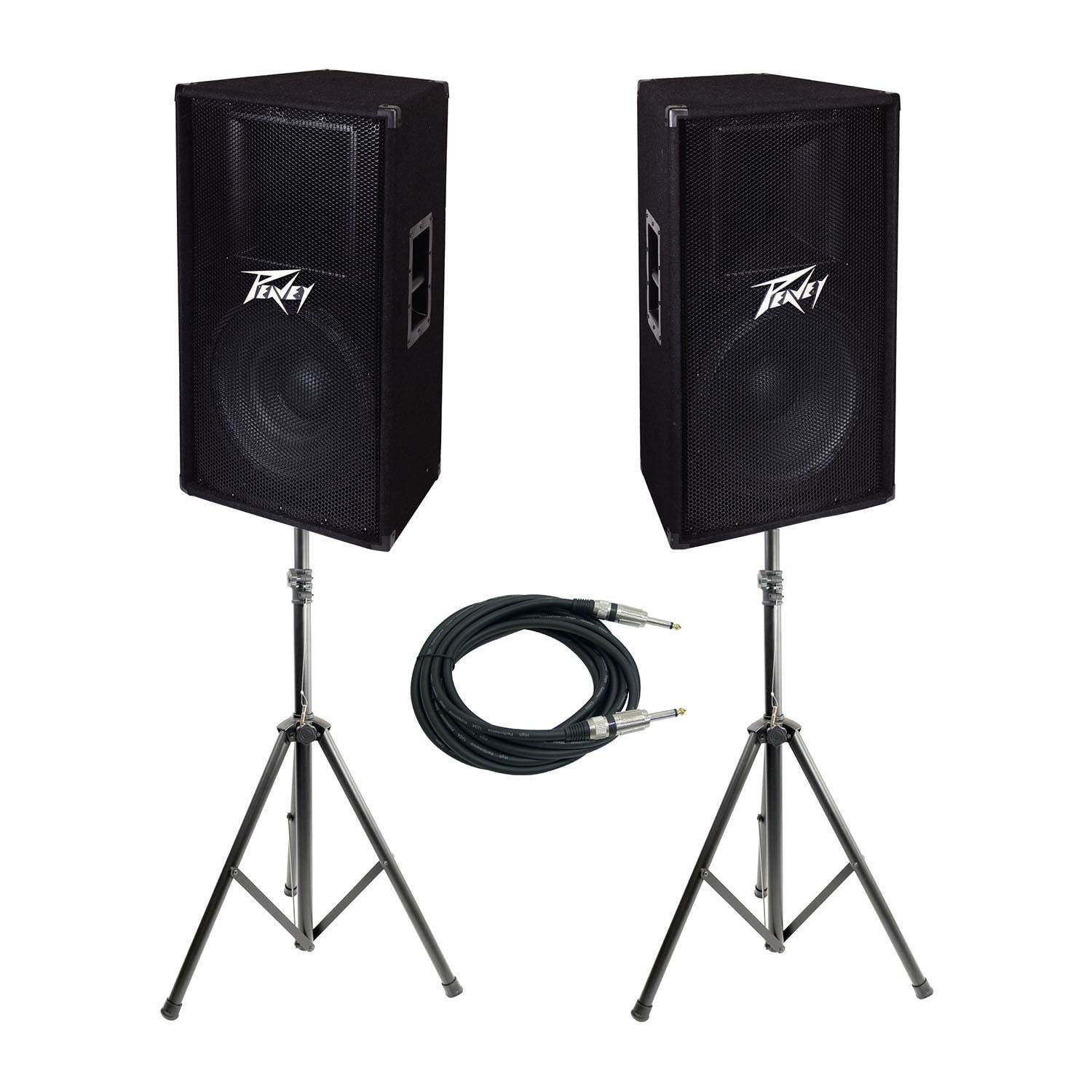 Peavey PV 115 15" 2Way Pro DJ Live Sound Speaker + Speaker Stands