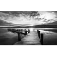 thumbnail image 2 of Calascibetta, Mike 24x16 White Modern Wood Framed Museum Art Print Titled - Evening Dock, 2 of 4