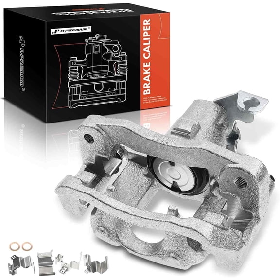 A-Premium Disc Brake Caliper Assembly with Bracket Compatible with Select Chrysler, Dodge, Ram and Volkswagen Models - Town & Country/Grand Caravan 2013-2016, C/V 13-15, Routan, 3.6L - Rear Driver