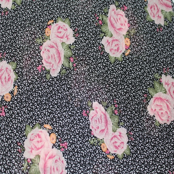 Black Dusty Pink 60" Wide Printed Poly Spandex Lace Power Mesh Fabric by The Yard-100 GSM, Lightweight, 4-Way Stretch, Breathable – Apparel, Headbands, Bridal & Accessories.