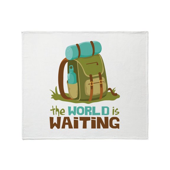 CafePress - The World Is Waiting Throw Blanket - Soft Fleece Throw Blanket, 50"x60" for All Ages