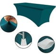 thumbnail image 4 of Eurmax 5Ft Rectangular Fitted Spandex Tablecloths Table Covers (Jade Green), 4 of 4