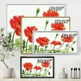 thumbnail image 4 of Designart 'Ancient Red Poppies III' Traditional Framed Canvas Wall Art Print, 4 of 5