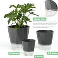 thumbnail image 6 of NOGIS Self Watering Pots for Indoor Plants,1 Pack 8.4 Inch Large Self Watering Planter, Plant Pots with Decorative Stones, Plant Pots Indoor, Flower Pots Indoor, Dark Grey (1Pcs 8.4Inch), 6 of 7
