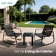 thumbnail image 2 of Amulay Set Living de Exterior LOFT x3 Hierro y Vidrio - Negro, 2 of 4