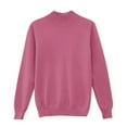 thumbnail image 4 of Sweaters for Women Cozy Crew Neck Long Sleeve Pullover Tops Sweaters Y2k Soft Lightweight Knit Sweater 2025 Hot Pink S, 4 of 5