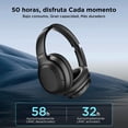 thumbnail image 5 of HTC HP02 Audífonos Inalámbricos Diadema con Cancelación Activa de Ruido, 60 Horas de Reproducción, 40mm Drivers Dinámicos, Conexión 3.5 mm, ANC Audífonos Over-Ear Compatible con iOS, Android -Negro, 5 of 5