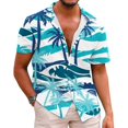 thumbnail image 4 of Birdeem Chemise Décontractée à Manches Courtes pour Hommes avec Boutons Imprimés et Col Rabattu, 4 of 9