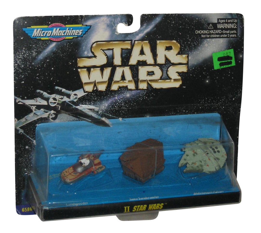 Star Wars Space II Micro Machines Toy Set (Landspeeder / Millenium Falcon / Jawa Sandcrawler