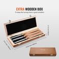 thumbnail image 4 of VEVOR Wood Lathe Chisel Set, 3 PCS Woodworking Turning Tools, Includes Square, Round, Diamond Carbide Blades, 7.87" Comfortable Grip Handles, Wood Chisel Set with Wooden Box For Turning Pens or Small, 4 of 9