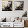 thumbnail image 4 of Designart "Luminous Tangle Golden Branch III" Tree Monochrome Wall Art Print, 4 of 5