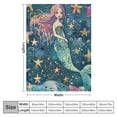 thumbnail image 4 of PRATYUS Dark Blue Mermaid Blanket Throw Gifts for Girls Kids Mermaid Sisters Flower Pattern Blankets Super Soft Old Girl Gift Ideas Age Mermaid Toys Sofa Couch 60x80in, 4 of 6