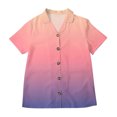 thumbnail image 5 of Agkizg Women's Collared Short Sleeve T Shirt Loose Fitting Slub Linen Casual Fashion Basic Top, 5 of 5