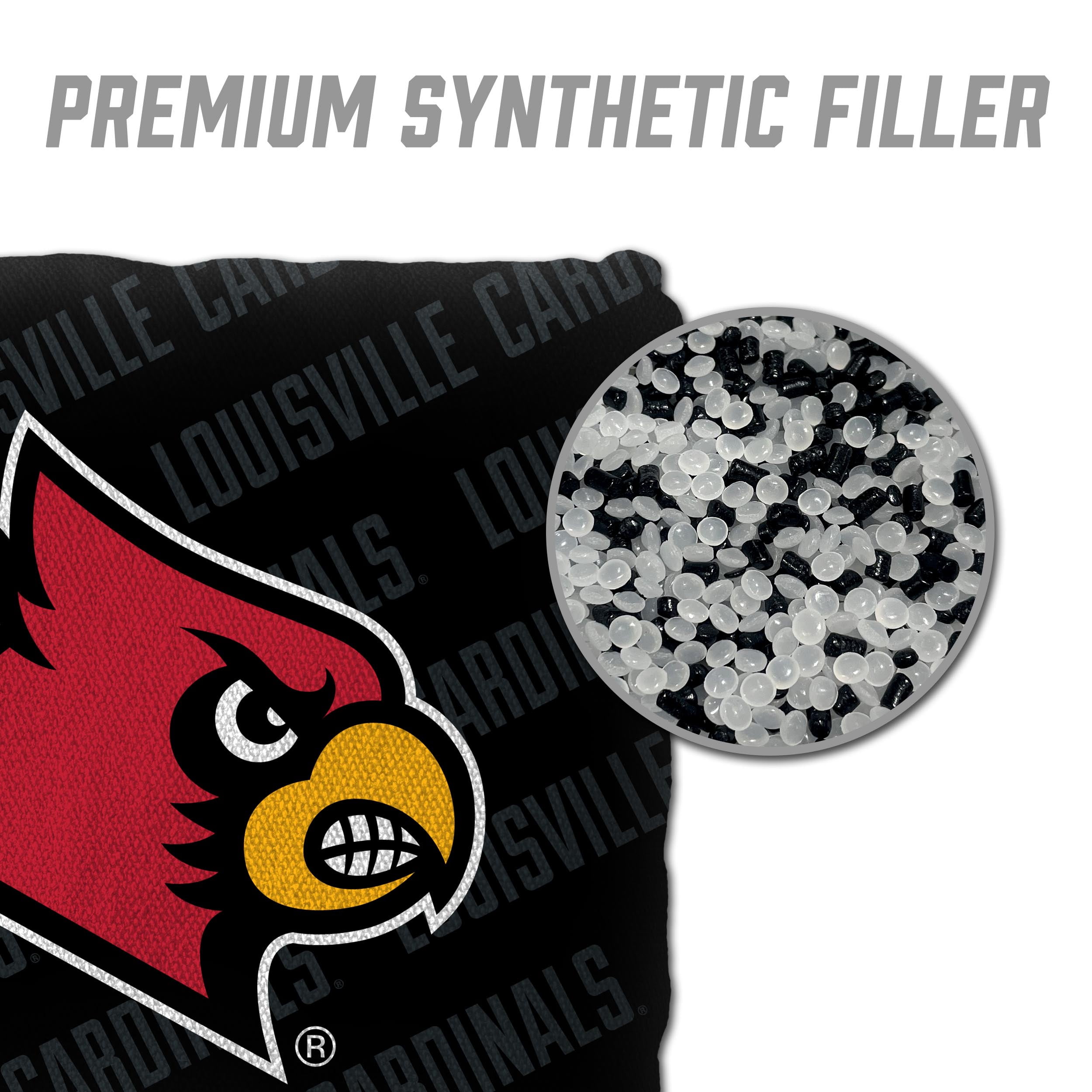 NCAA Louisville Cardinals Cornhole Bags - 4PK - Black