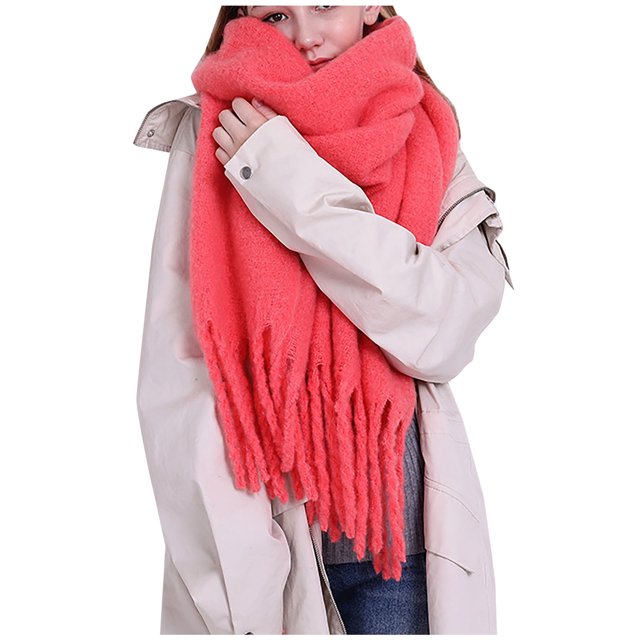Bufandas calientes de las señoras de la moda Bufandas calientes largas sólidas de la borla Bufandas largas Fridja nalpqowj27477