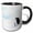 Black/White, variant on 3drose, Snow Hill Island, Antarctica Emperor Penguin Walking with Tiny Chick, 11oz Magic Transforming Mug
