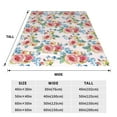 thumbnail image 3 of Honeii Rose Flowers Print Fleece Blanket - Throw Blanket for Bed, Sofa, Couch, Camping, and Travel , Microplush Ultra Soft Warm Blanket-80"x60", 3 of 7