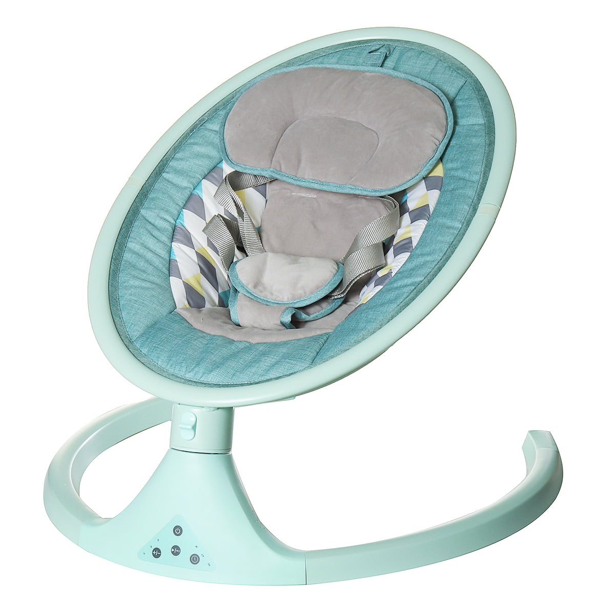 Blue Electric Baby Cradle Bouncer Musical Rocker Seat with Net Foldable Infant Toddler Swing with 3 Speeds Remote Control for Home 0-18 Months DNYSYSJ Baby Rocking Chair 