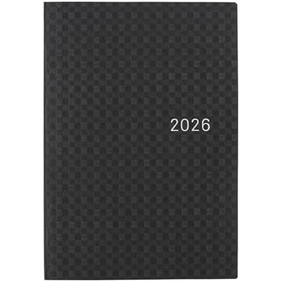 Hobonichi Techo HON A6 2026 – Paper Series: Black Gingham (English, January Start Planner)$$Office