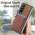 thumbnail image 3 of ELEHOLD Leather Wallet Case for Samsung Galaxy Z Fold 5 Case with Card Holder, Premium Leather Protective Cover Full Body Slim Lightweight Case for Samsung Z Fold5 2023,Brown, 3 of 7