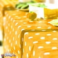 thumbnail image 4 of PMU Polka Dot Table Cover Yellow Plastic Rectangle 54" x 84" Tablecloth Square Wipeable Waterproof Disposable Party Decoration Great for Dining, Parties, Picnics, Bbq's, Summer Gatherings Pkg/3, 4 of 7