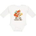 thumbnail image 3 of Inktastic My Tia Loves Me Fox Niece Nephew Boys or Girls Long Sleeve Baby Bodysuit, 3 of 5