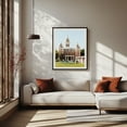 thumbnail image 2 of Livingston County Courthouse, Pontiac - Pontiac Illinois Photography Architecture Vintage Cityscape Travel Poster Black Framed Wall Art Print 18 x 24 inches, 2 of 4