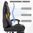 thumbnail image 6 of Hoffree Gaming Chair with Bluetooth Speakers Big and Tall Gamer Chair with Footrest and Massage Game Chair with Lumbar Support and 360-Swivel Seat and Headrest for Adults, 400lbs, 6 of 9