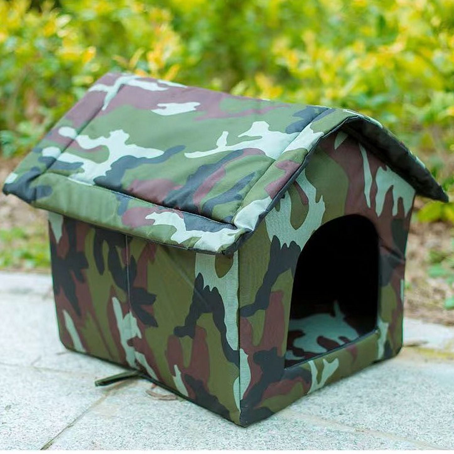 Senya Outdoor Feral Cats House Waterproof Oxford Stray Cats Shelter Warm Pet Cave for Winter Small Animal Tent Bed for Feral Cats Dog Puppy Kennel, 35cmx30cmx35cm