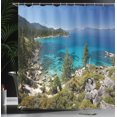 thumbnail image 3 of Ambesonne Lake Forest Shower Curtain, Lake Tahoe Kayaking, 69"Wx70"L, Aqua Blue, 3 of 4