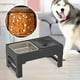 thumbnail image 5 of Comedero para perros, bebedero, comedero elevado con soporte, comedero para cachorros Tazón comedero negro, 5 of 8
