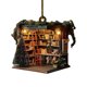 thumbnail image 1 of Colgante de estantería acrílico navideño 2026 | Adorno colgante con forma de árbol | Decoración navideña duradera para amantes de los libros | Decoración navideña apilable de 9,9 cm para interiores, 1 of 1