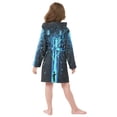 thumbnail image 7 of FORMRS Niños Bathrobe Unisex Hooded Robe Soft Plush Pajamas Sleepwear, Size 10-12T, Blue Tree, 7 of 7