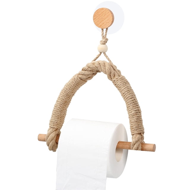 Papel Higiénico, Toallero De Cuerda De Cáñamo Vintage, Soporte De Papel Higiénico Montado En La Pared Para Baño Y Baño Serendint HA039737-01