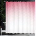 thumbnail image 3 of Ambesonne Geometric Shower Curtain, Ombre Geometric Print Art, 69"Wx84"L, Pale Pink, 3 of 4