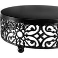 thumbnail image 3 of Juego de 3 soportes de metal para tartas, soporte redondo negro para tartas, plato de exhibición para postres, magdalenas, pasteles y dulces de 8, 10 y 12 pulgadas para bodas, eventos y fiestas de, 3 of 5