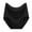Black1, variant on Diufon Women's Underwear Cotton High Waist Full Coverage Plus Size Briefs Breathable Soft Solid Color Panties