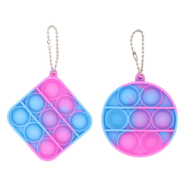Mini Jouet Pop, Porte-Clés Jouet Sensoriel Pop Bubble, pour Enfants Adultes (2 Pcs)