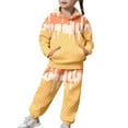 thumbnail image 3 of Gaexia Kids Sweatsuit Boys Sweat Suit Sweatshirt and Pants Fall Outfits Solid Color Hoodie Sets 2 Pieces Boys Tracksuit 10-12 Athletic Clothes,za19-Orange,160, 3 of 8