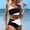 Black, variant on Women 2 Piece High Waisted Bikini Sets Color Block Popular Swimsuit 2026 Summer Beach Best Bathing Suits
